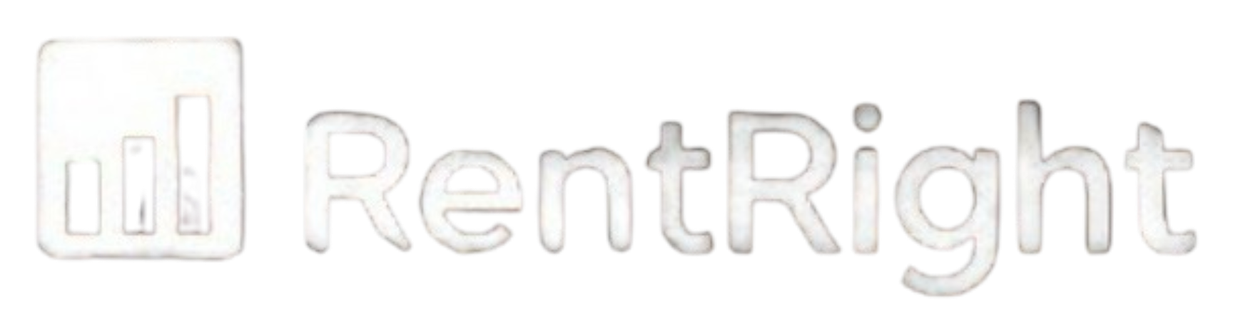 RentRight Logo with Analytics Chart Icon
